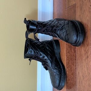 Dr. Martens Quilted Black Lace-Up Boots